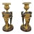 Pair of Early 20th Century Georgian Bronze Regency Style Patinated Bronze and Ormolu Candlesticks For Sale