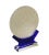 Chinese Round Shape White Crystal Glass Heart Sutra Engraved Display Figure For Sale - Image 3 of 8