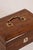 Antique English Burl Wood Sewing Box With Brass Top Handle For Sale - Image 4 of 5