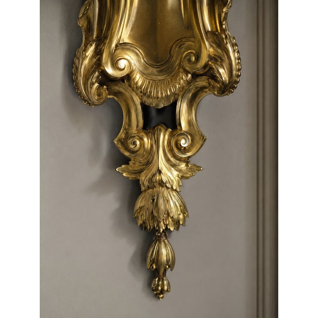Metal 19th C French Louis XVI Gilt Bronze Wall Lamps/Sconces Pair For Sale - Image 7 of 11