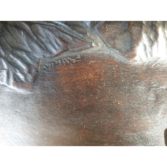 Art Deco Carved Wood Centerpiece, 1930s For Sale - Image 4 of 5