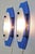 Mid-Century Modern Blue and White Acrylic Glass Wall Lamps, Italy, 1970s, Set of 2 For Sale - Image 6 of 18
