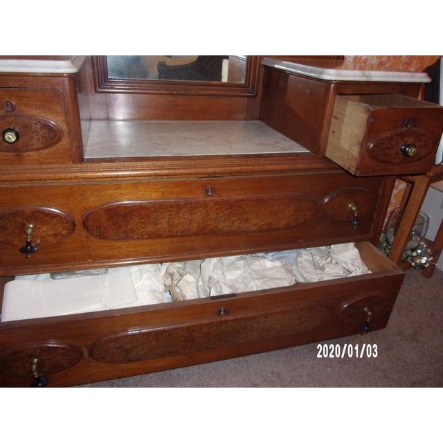 Late 19th Century Renaissance Revival Dresser W/Marble Top For Sale - Image 9 of 12