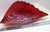 Red Large Festive Hand-Blown Crimson Red and White Speckled Art Glass Conch Shell Centerpiece For Sale - Image 8 of 15