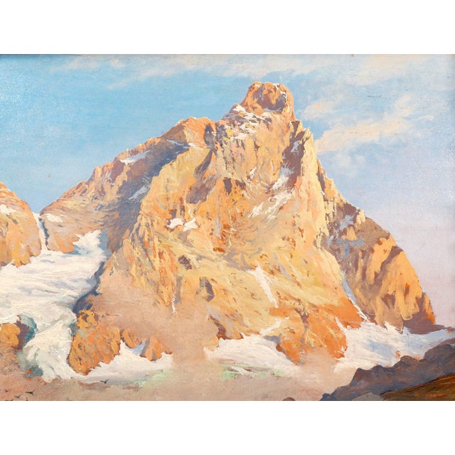 Leonardo Roda, Il Cervino, 1911, Oil on Panel, Framed For Sale - Image 12 of 18