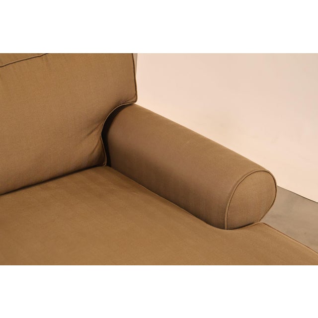 Wood Ethan Allen Upholstered Custom Sectional Sofa With Chaise For Sale - Image 7 of 18