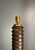 Lovely French "low" chunky floor lamp in wood turned oak with vintage rope shade, France ca 1950s. This floor lamp has...