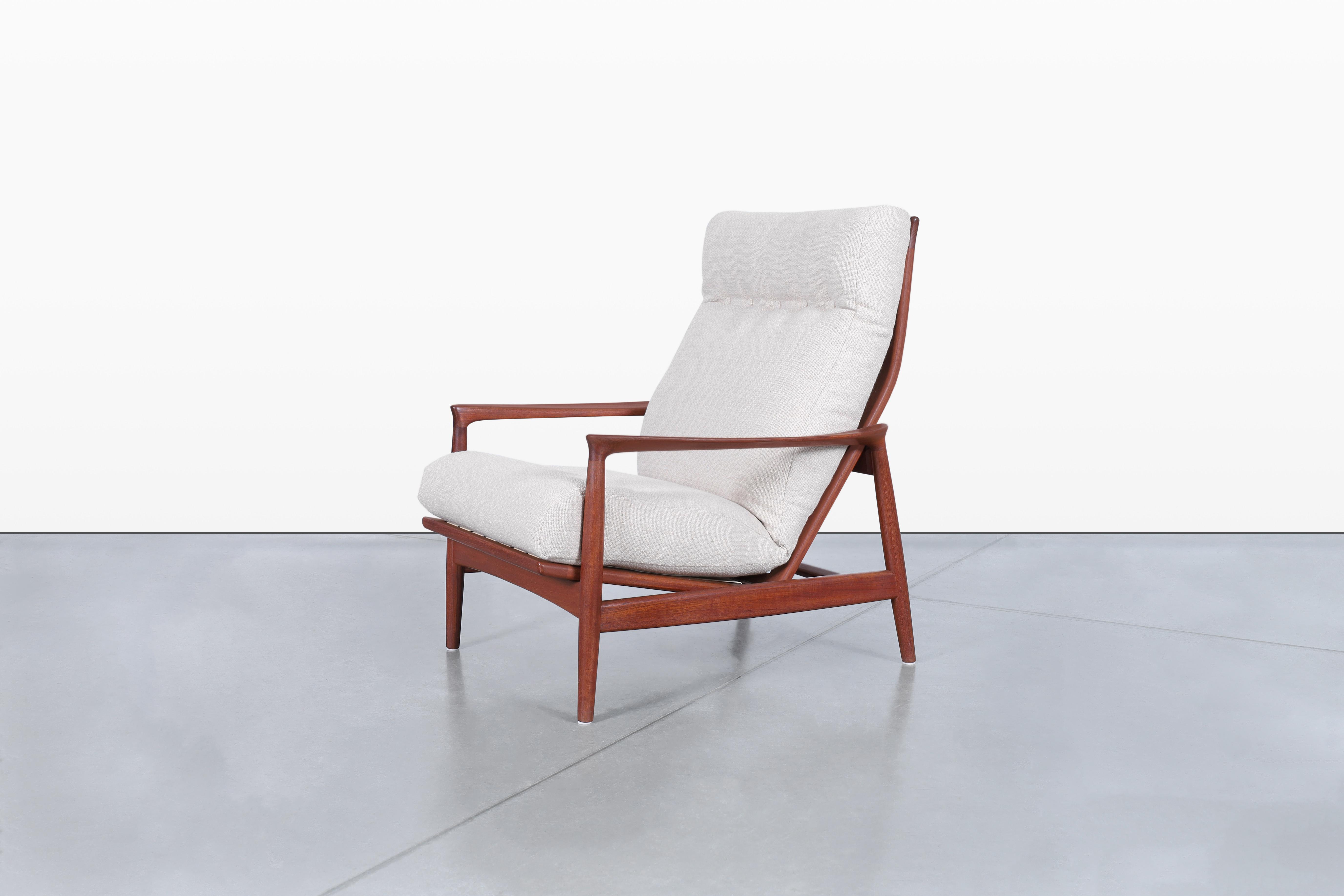 1960s Mid-Century Modern “Stanford” Teak Lounge Chair by Folke
