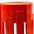 Orange Plastic Nesting Tables by Prisunic, Holland, 1970s, Set of 3 For Sale - Image 9 of 13