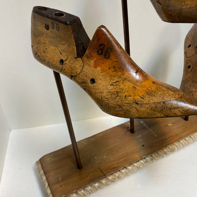 Industrial Wood Shoe Form Sculpture For Sale - Image 3 of 5