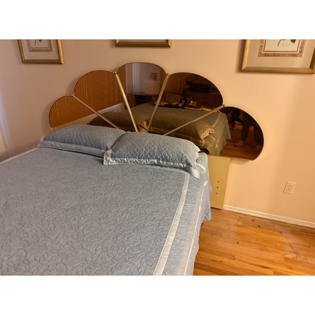 1970s 1970 Gold Mirror Headboard Style After Jayne Manfield For Sale - Image 5 of 5