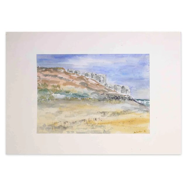 Armin Guther, Landscape, Watercolor, 1992 For Sale