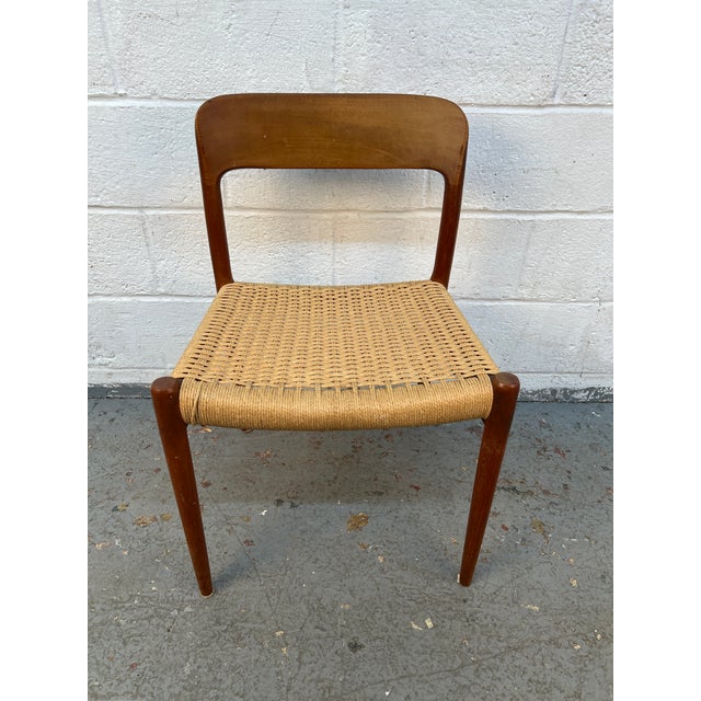 Mid 20th Century Niels Otto Møller for j.l Møller 'Model 75' Teak and Cord Dining Chairs For Sale - Image 12 of 17