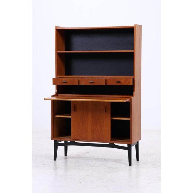 2000 - 2009 Mid-Century Teak Bookcase with Secretary For Sale - Image 5 of 18