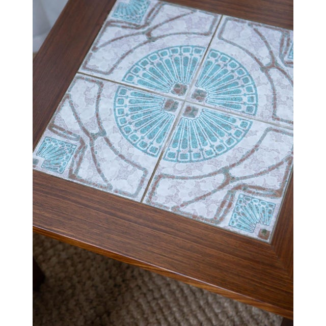 Brown 1970s Danish Modern Rosewood and Tile Side Tables - A Pair For Sale - Image 8 of 11