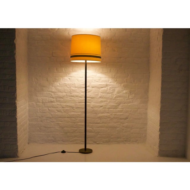 Leather Sheathed Floor Lamp from K & L Belyning, Sweden, 1950s For Sale - Image 4 of 13