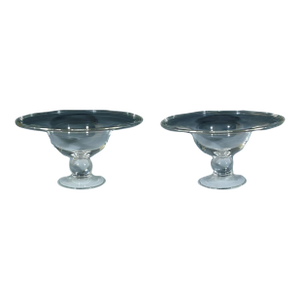 American Steuben Glass Footed Compotes - A Pair