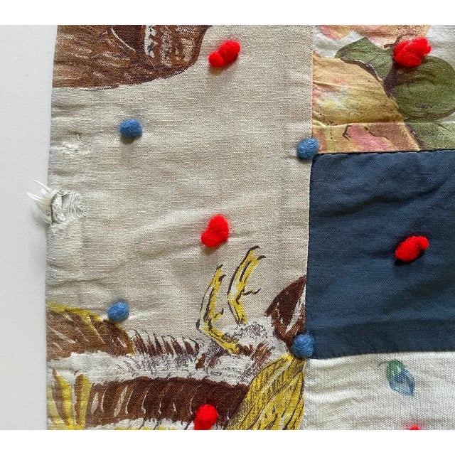 Vintage Handmade Patchwork Quilt For Sale - Image 9 of 9