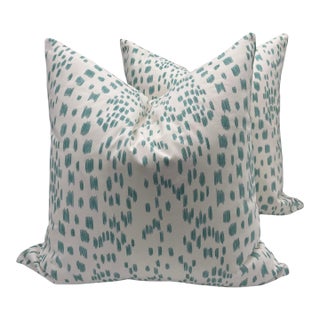 Blue Brunschwig & Fils Les Touches Pillows- A Pair For Sale