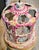 Ceramic Large French Rococo Hand-Painted Porcelain Bird Cage With Original Floral Tray & Bird For Sale - Image 7 of 17