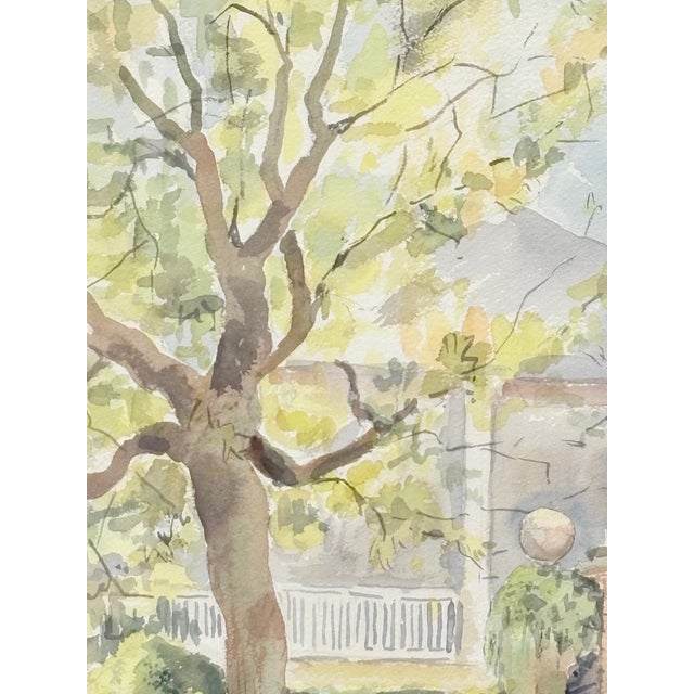 1990s Large Original Watercolor Painting of a Charleston Street Scene by Zenobia Stockton For Sale In Washington DC - Image 6 of 6