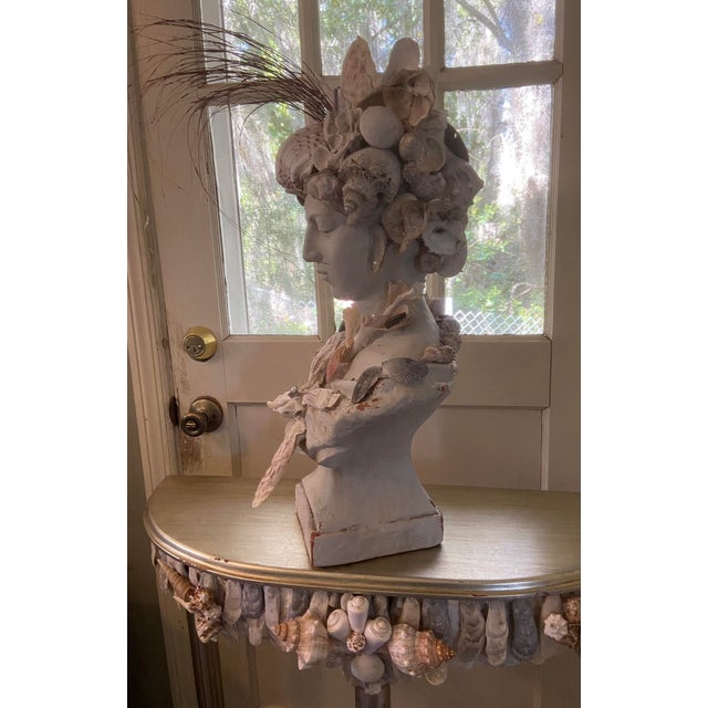 Shell Bust, “May River Venus” by Artist Fancy, May River Neptune, Signed For Sale - Image 10 of 12