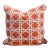 Vintage Palm Beach Regency Style Orange & Ivory Cane Designer Custom Pillow - 20” For Sale