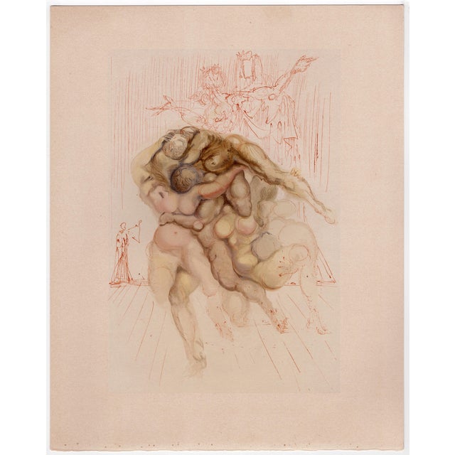Salvador Dali, Wrathful Souls, 1964, Woodcut For Sale - Image 8 of 8