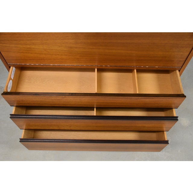 1960s Kipp Stewart for Directional by Calvin Walnut Tall Dresser For Sale - Image 9 of 12