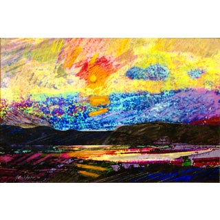 Patrick Archer, Pop Art Modernist Mixed Media Vibrant Day Glo Collage Painting Patrick Archer, 2006 For Sale