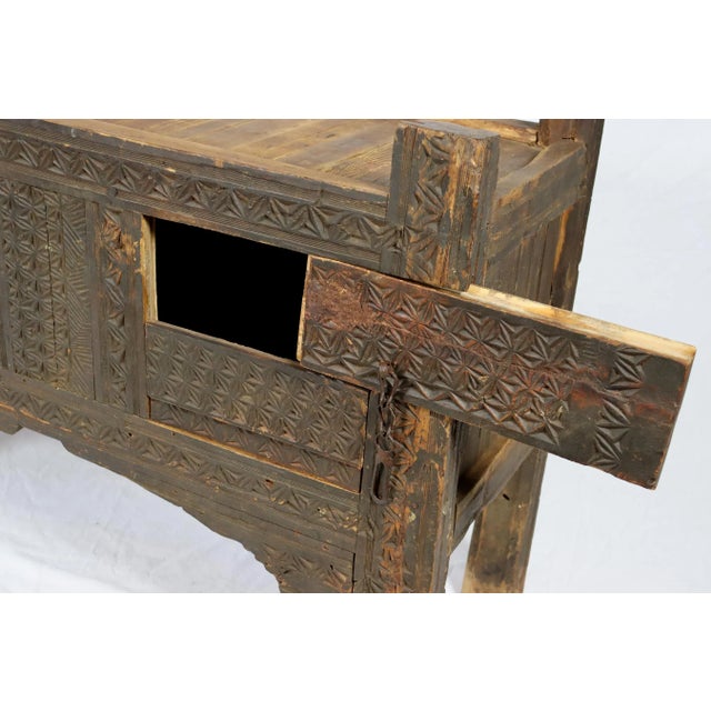 Antique Nomadic Turkmen Yurt Treasure Dowry Chest For Sale - Image 10 of 13