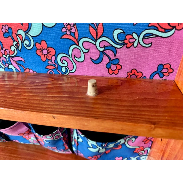 1970s One of a Kind Handmade Folding Sewing & Craft Cabinet Folk Art Organizer For Sale - Image 10 of 12