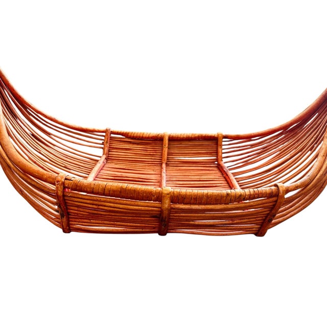 Asian Mid 1900s Vintage Asian Market/Boat Basket For Sale - Image 3 of 10