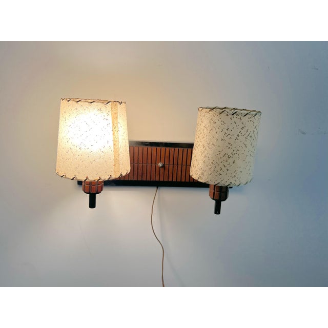 1960s Walnut Mid-Century Danish Modern Gruvewood Wall Light. For Sale - Image 5 of 8