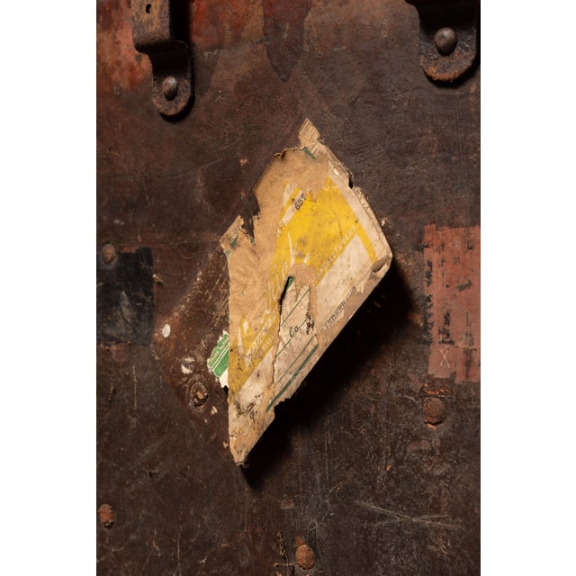 Wood Early 20th Century Duluth Flat Top Trunk For Sale - Image 7 of 7