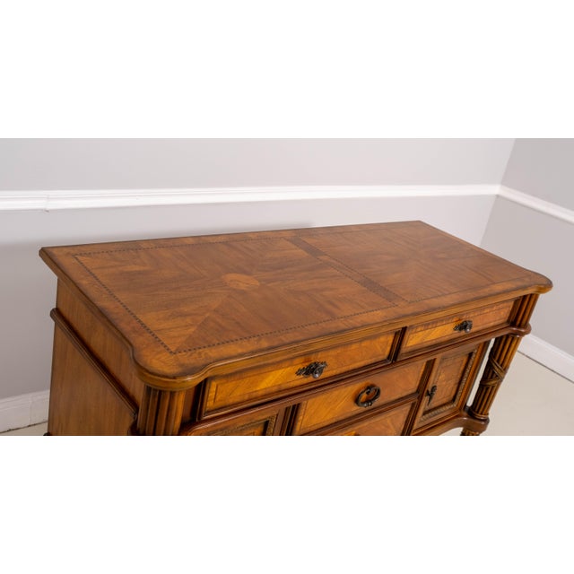 Wood French Louis XVI Style Walnut Finish Sideboard For Sale - Image 7 of 18
