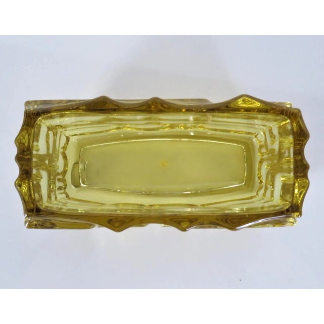 1968 Mid Century Pressed Glass Vessel by Vladislav Urban for Sklo Union Rosice Czechoslovakia For Sale - Image 9 of 13