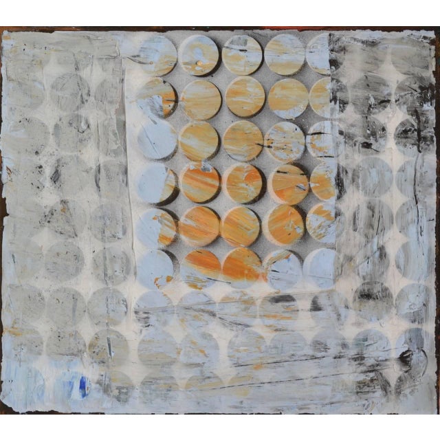 The artist continues his exploration of technique. Here bringing a almost 3D effect to the canvas. Framed 18.5" x 20.5"...