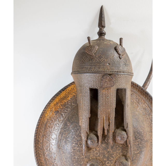 Early 20th Century Decorative Cast Iron Middle Eastern Themed Armor Decor For Sale In New York - Image 6 of 9
