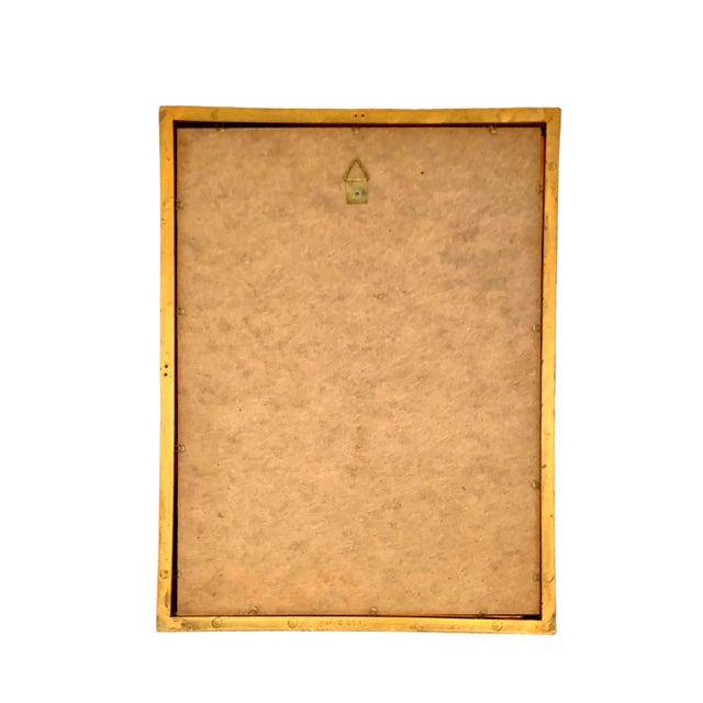 Glass Mid-Century Modern Italian Rococo Gold Leaf Wall Mirror, Gilded Frame, 16"h For Sale - Image 7 of 7