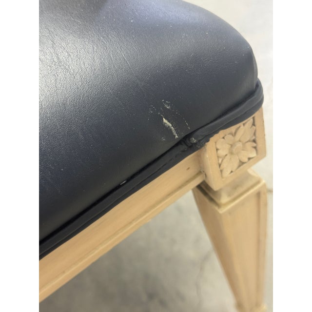 1940s Louis XIV Style Dining Chairs With Carved Wood Frames and Leather Upholstery - Set of 6 For Sale - Image 12 of 12