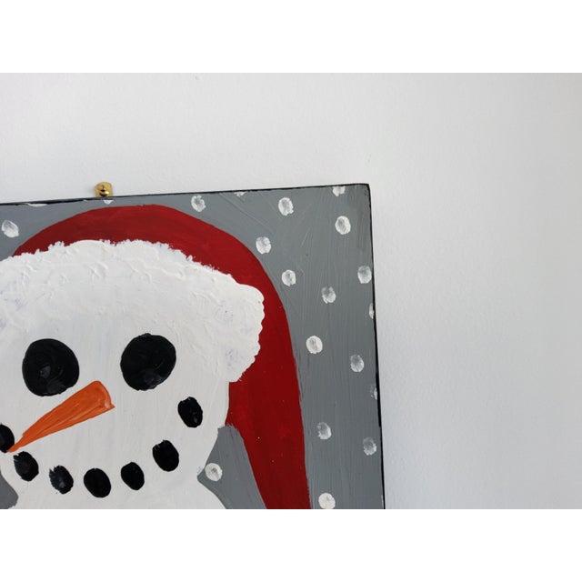 Contemporary Folk Art Snowman by John "Cornbread" Anderson For Sale - Image 9 of 16
