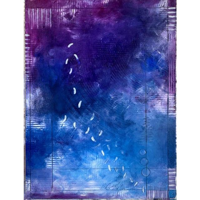 Paint “Blue Harbor” Original Oil Painting by Paula DeStefanis For Sale - Image 7 of 10