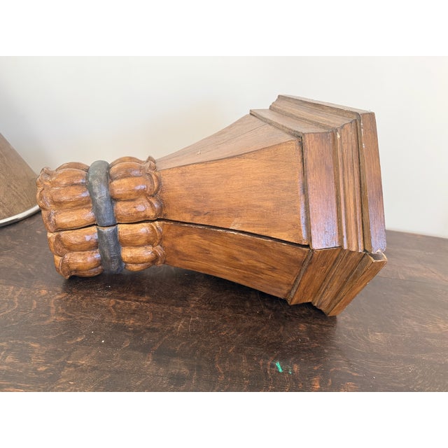 Brown Decorative Wall Mount Brackets - A Pair For Sale - Image 8 of 9