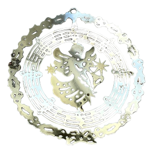 Vintage Christmas Angel Ornament - Plated Brass - Christmas Fantasy