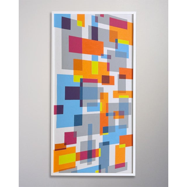 Michael Aron Original Painting Squared Color Two 63 X 33 For Sale - Image 4 of 4