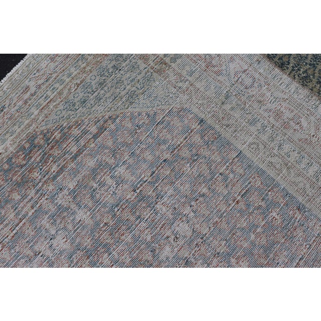 Antique Persian Malayer Gallery Rug With Hexagonal Medallion and Geometric Floral Patterns 4'8"x10'5" For Sale - Image 10 of 10