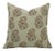 Fabdivine Hand-Printed Decorative Pillow Cover 14x14 Inch Block Print Thick Linen-Anar Kali For Sale