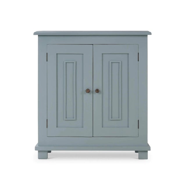 Farmhouse Rustic Farmhouse Side Cabinet - Ocean Blue For Sale - Image 3 of 7