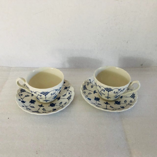 Vintage set of 2 teacups and saucers English Ironstone, makers mark reads “ Yorktown by Salem China England “ Excellent...